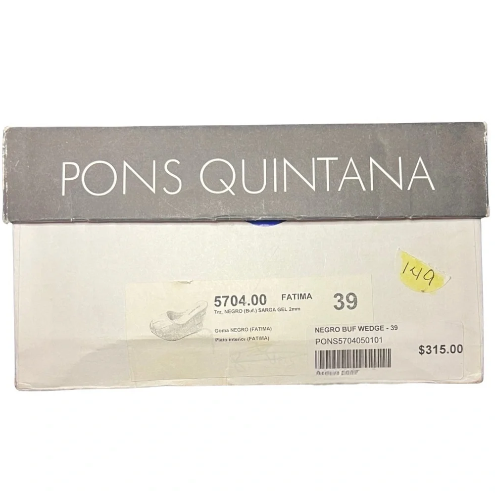 Pons Quintana Fatima Leather Wedge Mules (39) - Picture 4 of 9